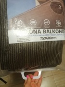 Osłona balkonowa Decoteam 75x600cm rattan wenge 