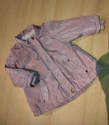 Cienka kurtka dla dziewczynki bomberka różowa dziecko pudrowy rozmiar 74