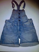 152) Ogrodniczki jeansowe H&M krótkie szorty szelki r.170/172