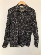 Koszula czarna w ciapki, Pull&Bear, r. L