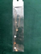 Naszyjnik stal chirurgiczna serduszka blueberry