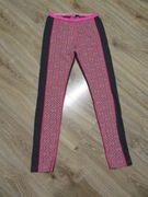 KARI TRAA damskie getry szaro-różowe we wzorek 60% wełna 40% modal_ S