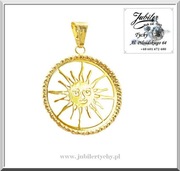 Złota zawieszka słońce złote słoneczko złoto 585 Jubiler Tychy