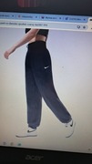 NIKE SPODNIE W NSW PHNX FLC - Loose fit - czarne - rozmiar S.