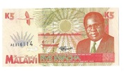 MALAWI -5 KWACHA -  1995 -  UNC
