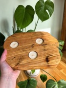 Drewniany świecznik handmade