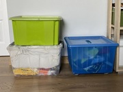 Trzy pudełka lego technic + pudełka i instrukcje