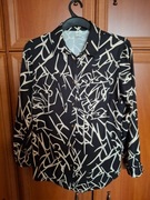 Czarna koszula z beżowym wzorem