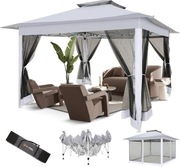 HOTEEL Pawilon rozkładany 3,05x3,05m, z moskitierą, pawilon tarasowy.