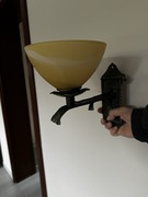 Kuty ręcznie kinkiet , metaloplastyka, ciężki i solidny