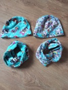 Komplet wiosenny  czapka plus komin dla dziewczynki 