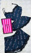 Piżama damska satynowa w stylu Victoria’s Secret –  koszulka + spodenki