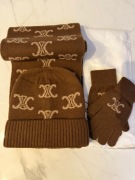 Zestaw czapka szal rękawice nowe Celine