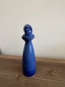 Ceramiczna figura kobiety – rękodzieło Litwa – niebieska glazura
