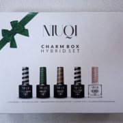 NIUQI zestaw do hybryd Hybrid Set Charm Box baza, lakier, top, oliwka