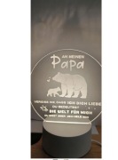 Prezent Na Dzień Ojca Lampka Nocna LED Z Napisem Po Niemiecku