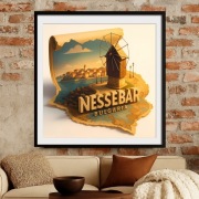 Bułgaria - Nessebar -  Miniaturowa Diorama - plakat 40x60cm