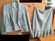 Komplet Żakiet+Spodnie+Spódnica Kolor Szary,Beżowy roz. 44