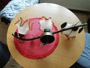 Stara ładna lampa sufitowa wisząca. Porządki strychowe 