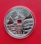 10 ZŁOTYCH PEKIN kwadrat 2008 rok - srebro AG