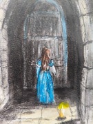 ORYGINALNA ILUSTRACJA bajka obraz akwarela księżniczka