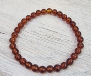 Bransoletka z naturalnego bursztynu koniakowego ok 6mm !!