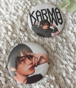 Dwie Metalowe przypinki 6 cm - Stray Kids STAY Karma Lee Know