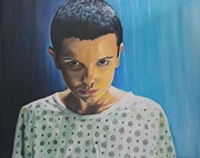 Portret Eleven Stranger Things obraz olejny 40x50 cm Fanart 