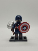 Minifigurka Kapitan Ameryka z uchwytem z świata Marvel Kompatybilna z LEGO