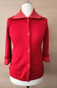 Czerwony sweter damski Kuna baby alpaka rozmiar S 36 / M 38