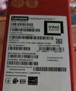 Nowy, fabryczbie zapakowany laptop Lenovo ThinkPad E14 G7 21SX007MPB