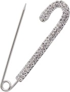 Broszka Srebrna Agrafka Cyrkonie Przypinka Pin Kryształki Prezent Gift