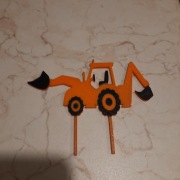 Topper na tort dźwig koparka budowa Stasiu