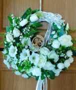 wianek wieniec na drzwi KOMUNIA dekoracja wystrój 