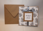 Kartka świąteczna Boże Narodzenie szyszki eko Handmade