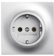 Wkładka gniazdkowa aluminium srebrna