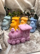 Piękna świeca świeczka świąteczny pociąg