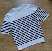 ARKET__Bluzka biała w paski roz. S (pima cotton)