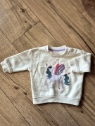 Primark bluza kremowa meszek jednorożec 68