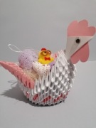 Kury Wielkanoc origami prezent ozdoby wielkanocne
