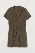 Sukienka cargo khaki zgniła zieleń h&m mini XS 34
