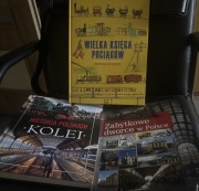 Zestaw trzech książek o kolei 