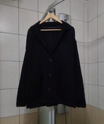 męski sweter XL kardigan While House gruba dzianina kolor czarny antracyto