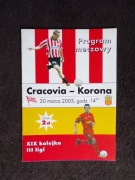 CRACOVIA - KORONA KIELCE 30-3-2003 PROGRAM