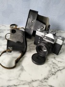 Stary aparat fotograficzny Zenit E z obiektywem unikat 