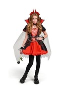 Strój wampirzyca dla dziewczynki 5 - 7 lat Halloween kostium 