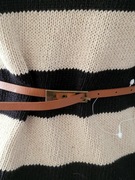 Nowy mikro pasek wąski kolor brąz karmel 