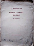 Beethoven. Dla Elizy. Stare nuty z 1956 r. 