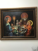 Obraz religijny 3 postacie dewocjonalia Krzysztof Dembowski