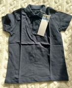 Nowa koszulka polo granatowa z kołnierzykiem r.128